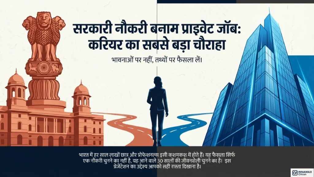 Government job vs private job career decision comparison India