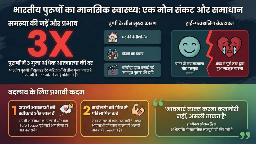 Masculinity redefine message showing Stoicism less than Realness