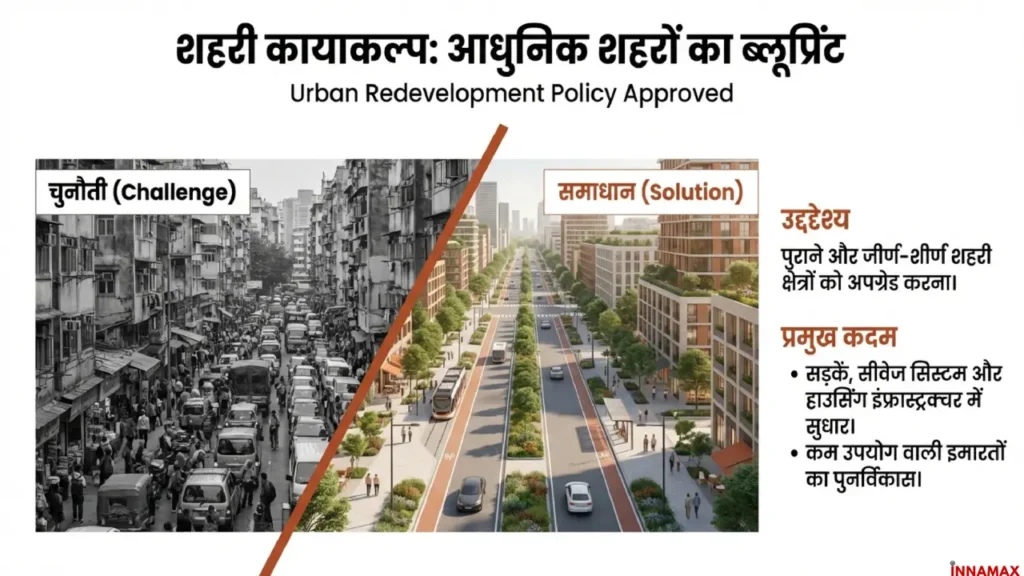 Illustration showing sustainable city planning including transport, sewage systems and green infrastructure
