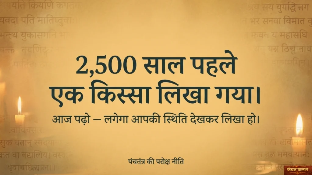 Strategic diagram explaining crow, snake and environment metaphor from Panchatantra