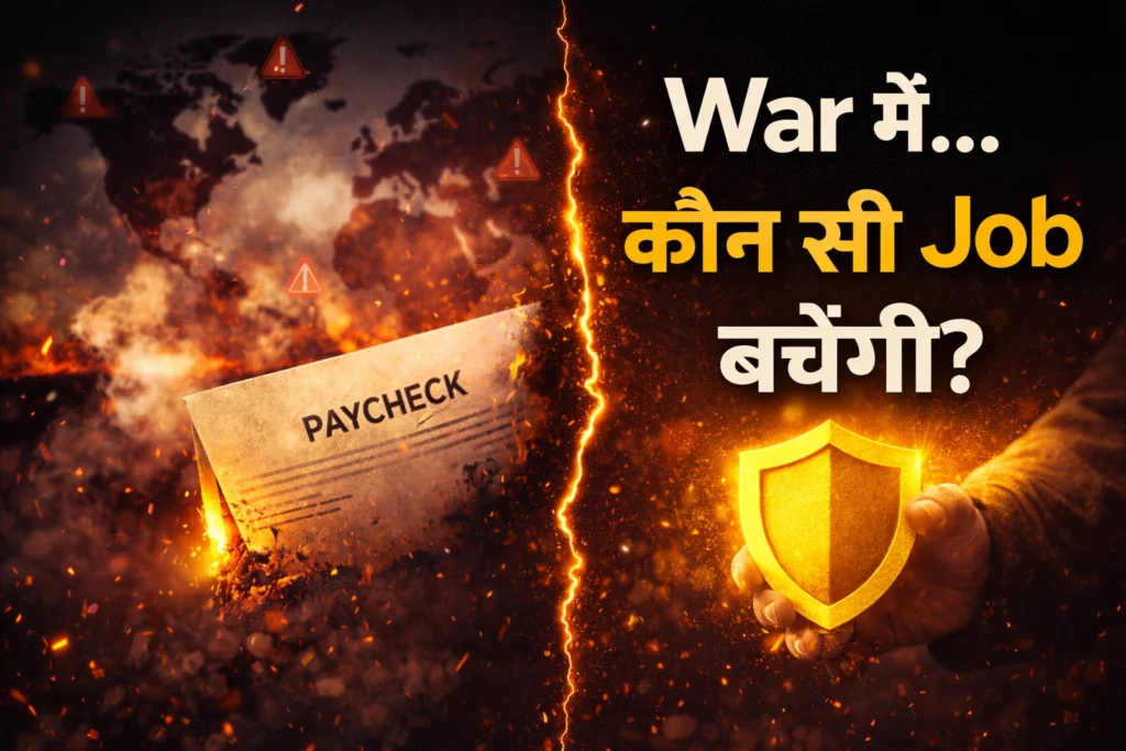 Comparison of risky jobs and safe careers in India during war and economic crisis