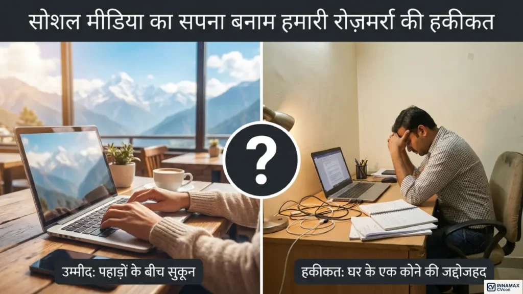 सोशल मीडिया का remote work सपना बनाम घर के कोने की वास्तविकता