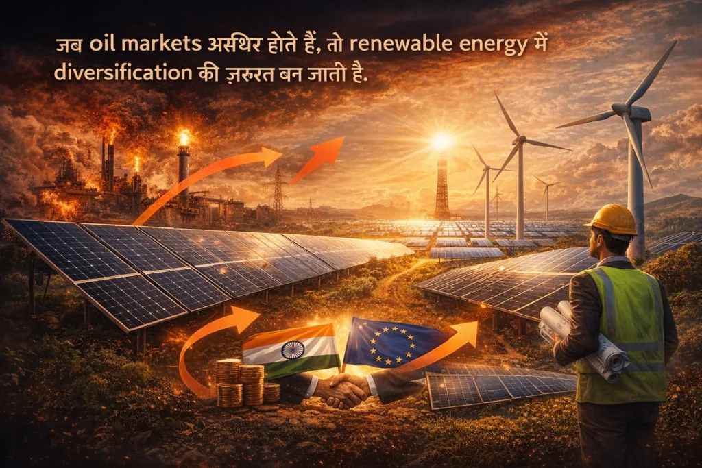 enewable energy solar India EU diversification energy security