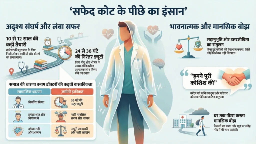 doctor real life india infographic white coat reality challenges
