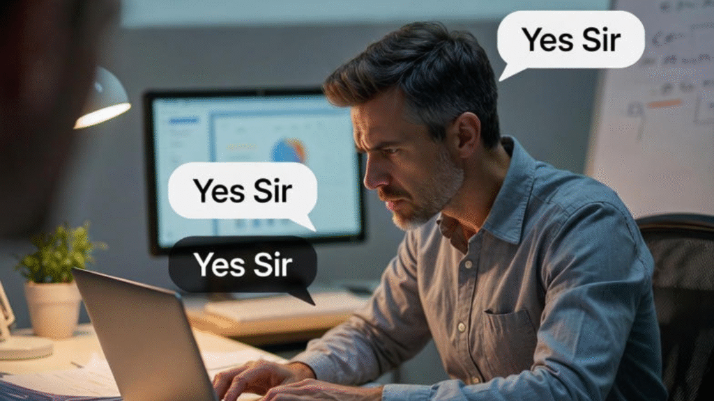 Boss constantly checking employee screen – micromanagement destroying trust and creativity