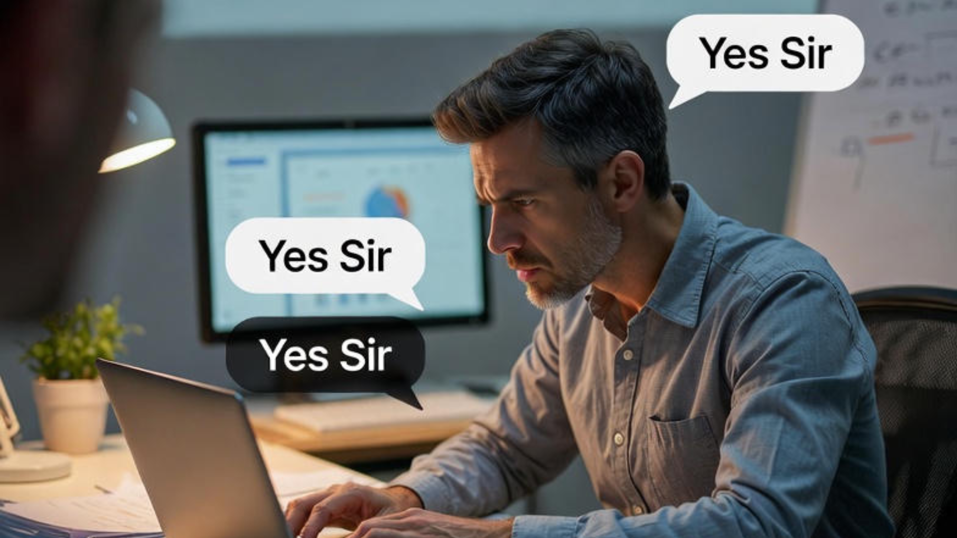 Boss constantly checking employee screen – micromanagement destroying trust and creativity