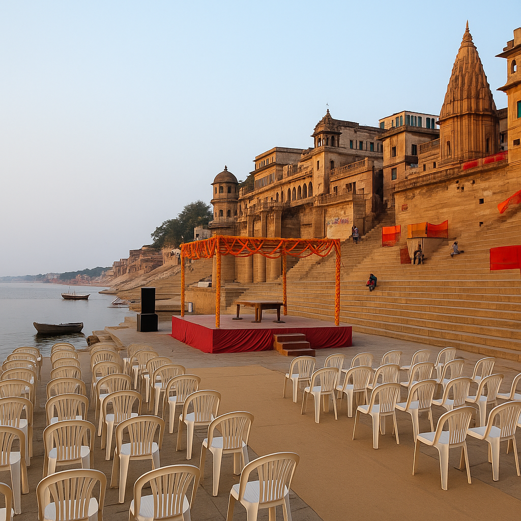 Varanasi ghats event fee notice 2025