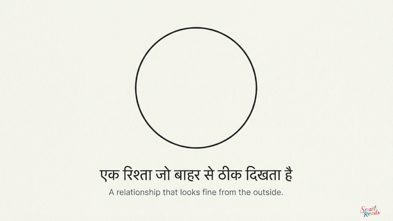 A relationship that looks fine on the outside but holds silence inside