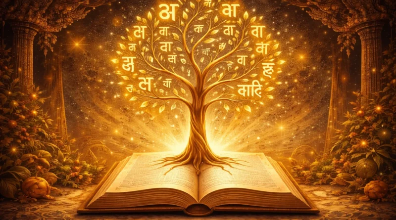 Hindi language symbolizing Indian cultural identity and consciousness