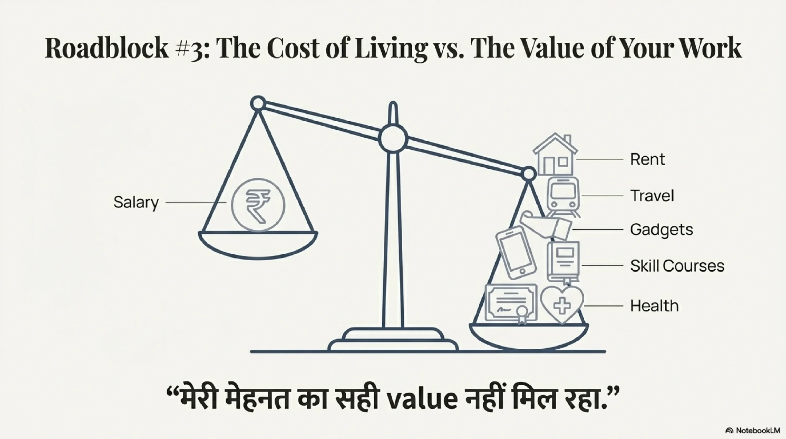 Rising cost of living versus low salary for Indian youth