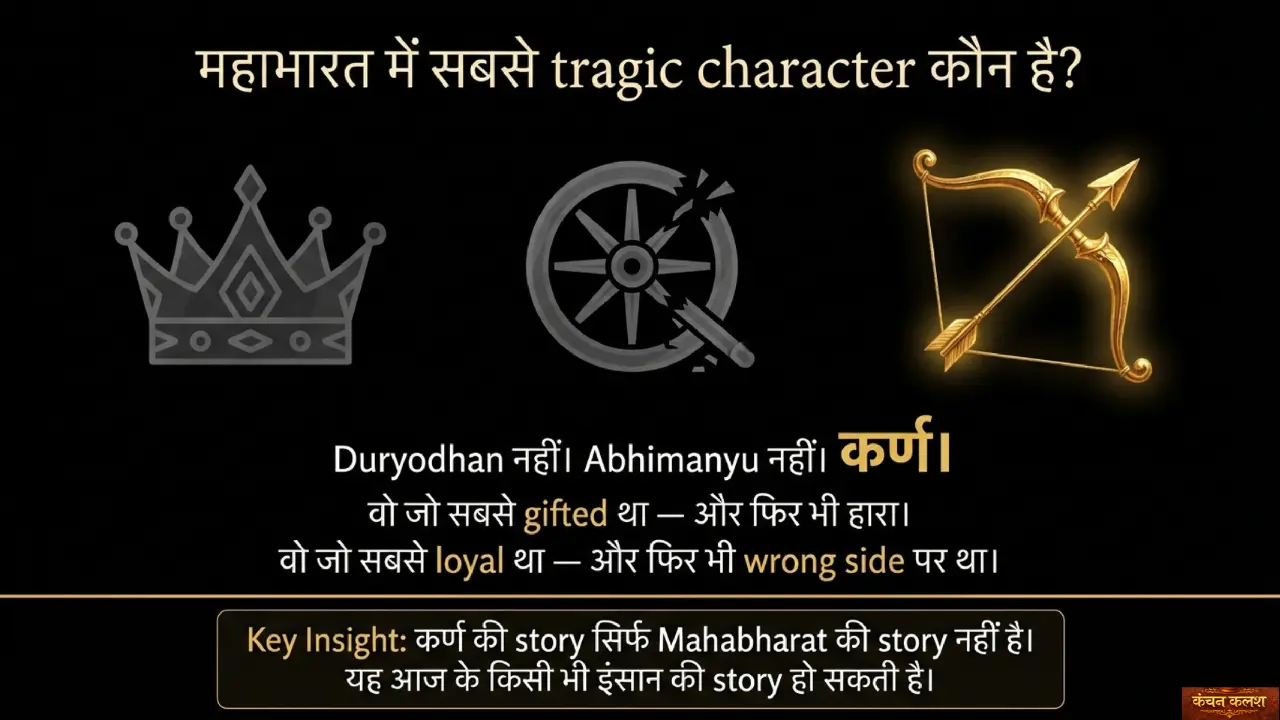 महाभारत में सबसे tragic character कौन है — प्रतीकात्मक ग्राफिक