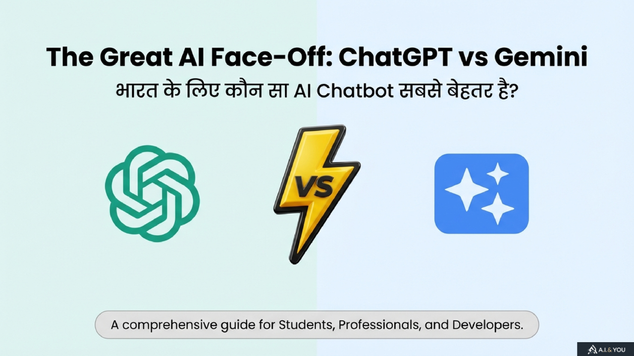 ChatGPT vs Gemini comparison cover image for Indian users