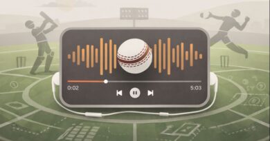 Score के पीछे का खेल: Cricket Beyond the Scoreboard Illustration showing cricket as a system with formats, player roles, and match phases beyond the scoreboard
