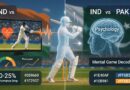 India Pakistan cricket psychology audio podcast artwork with tactical analysis graphics, pressure visualization, Inside The Game InnaMax Voice series