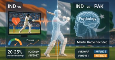 India vs Pakistan Psychology — Audio Analysis | Inside The Game India Pakistan cricket psychology audio podcast artwork with tactical analysis graphics, pressure visualization, Inside The Game InnaMax Voice series