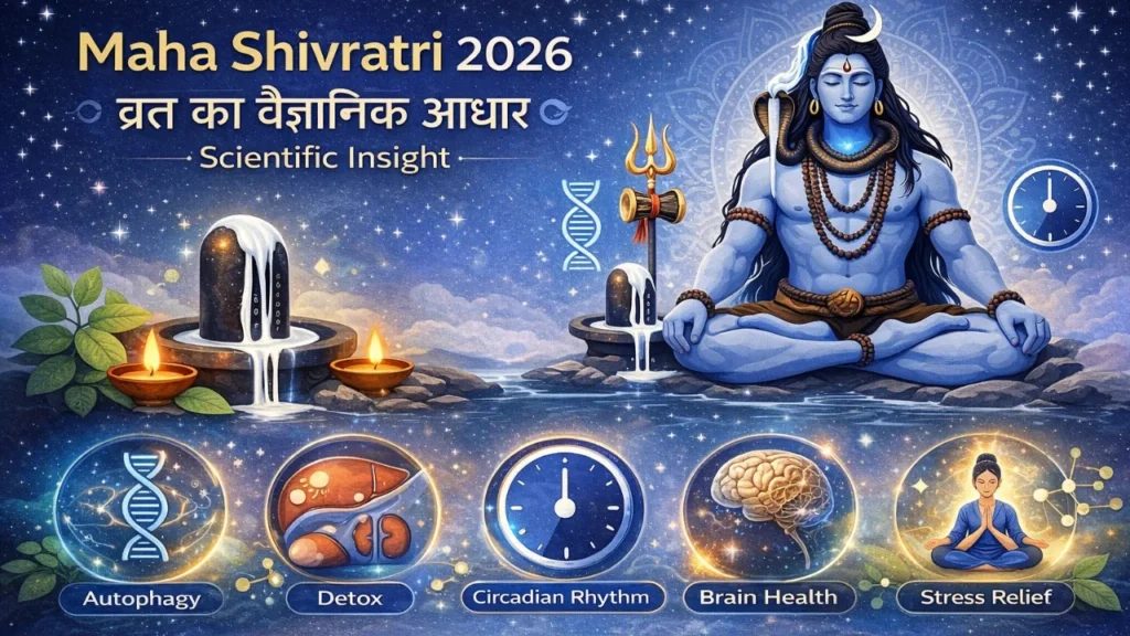 Maha Shivratri audio podcast artwork with Shiva meditation imagery, audio waveform, and Om Namah Shivaya text, InnaMax Innamax_voice Kanchan Kalash series design