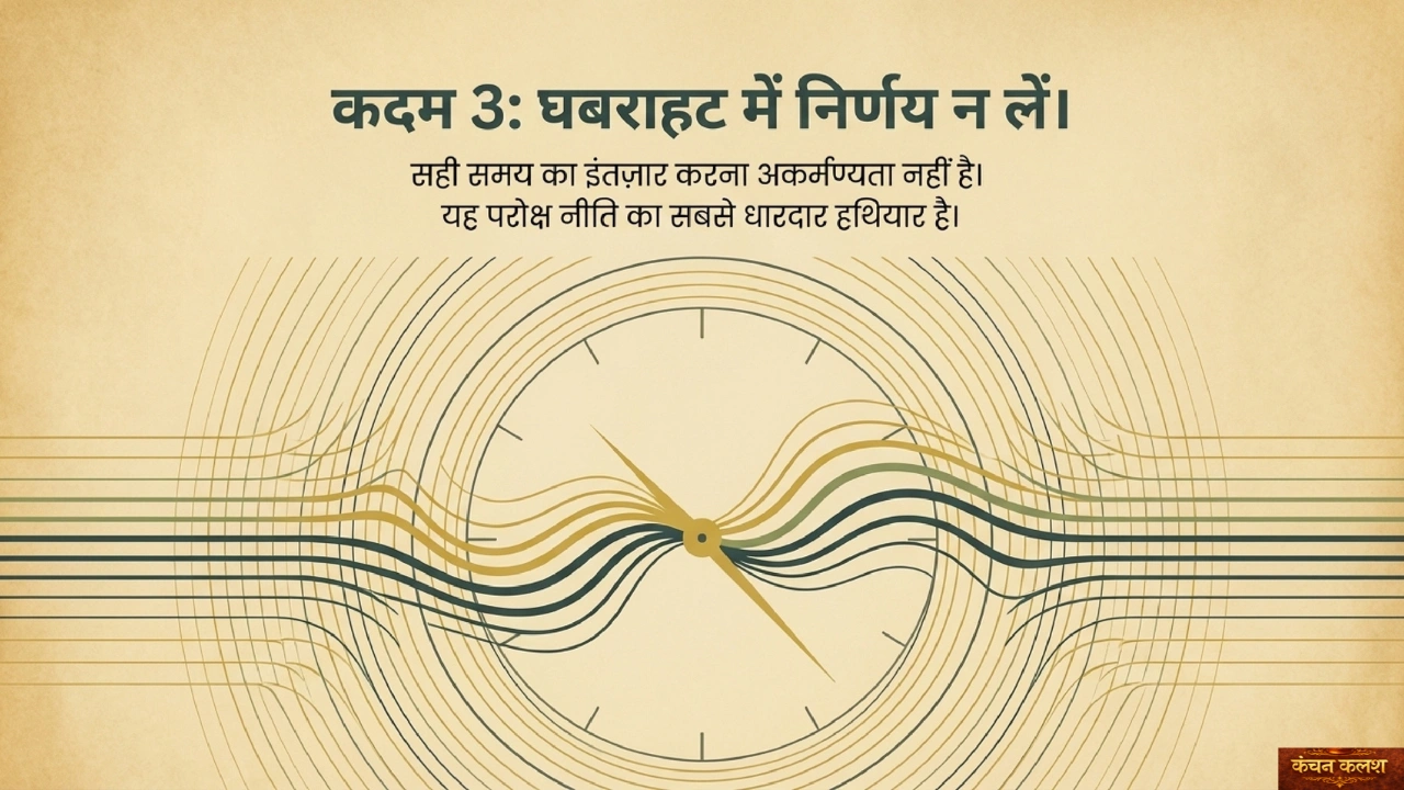 Clock illustration symbolizing patience and timing in strategy