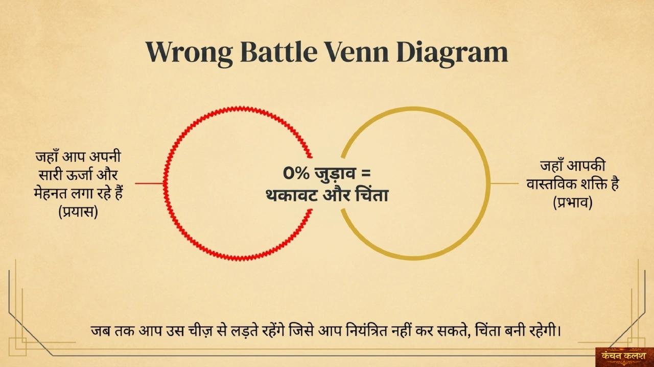 Venn diagram showing effort versus real influence mismatch
