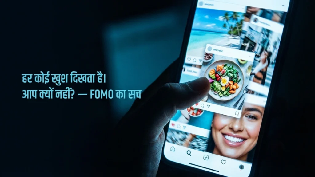 Instagram scroll करते समय social media comparison और FOMO