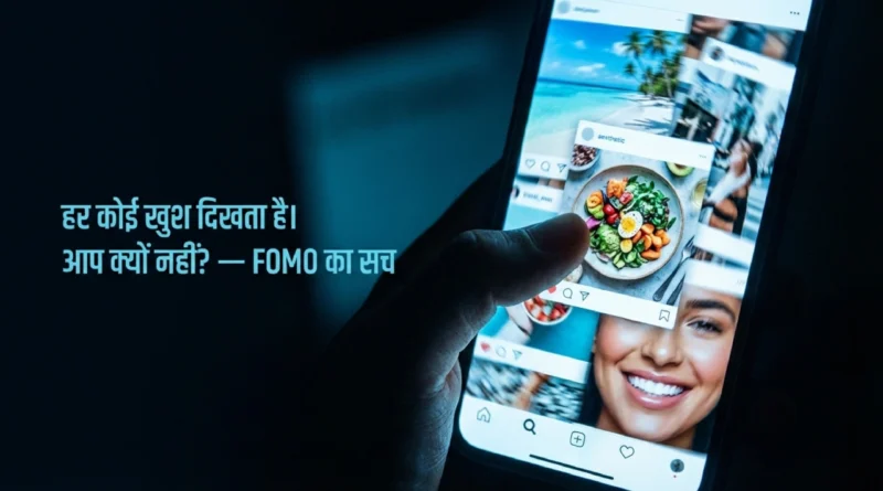 Instagram scroll करते समय social media comparison और FOMO