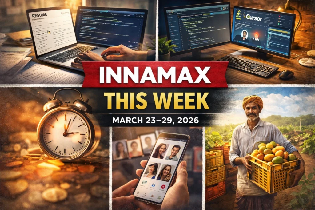 Innamax weekly roundup March 23-29 2026 featuring career advice AI tools productivity social trends economy and Chanakya Neeti