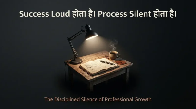 Success appears loud and visible, but the professional growth process happens quietly behind the scenes.
