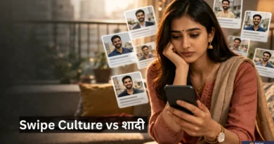 indian woman using matrimonial app multiple profiles swipe culture confusion arranged marriage India