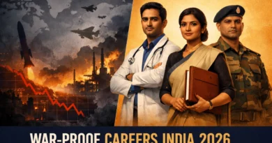 War situation impact on jobs in India with paycheck risk and job security concept