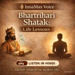 Bhartrihari Shatak Hindi audio cover showing ancient wisdom and meditation