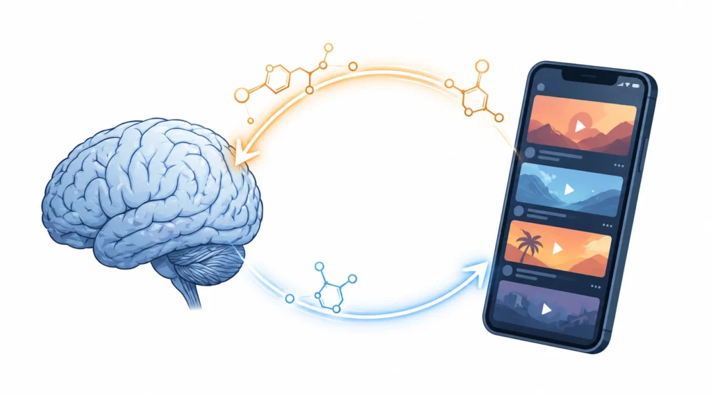 dopamine loop brain smartphone short form content addiction India