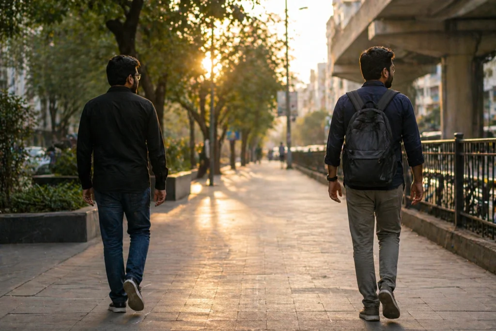 do dost alag directions me chalte hue shaam dosti time hindi story