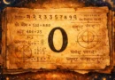 Ancient Indian manuscript showing zero symbol and Sanskrit mathematical notations