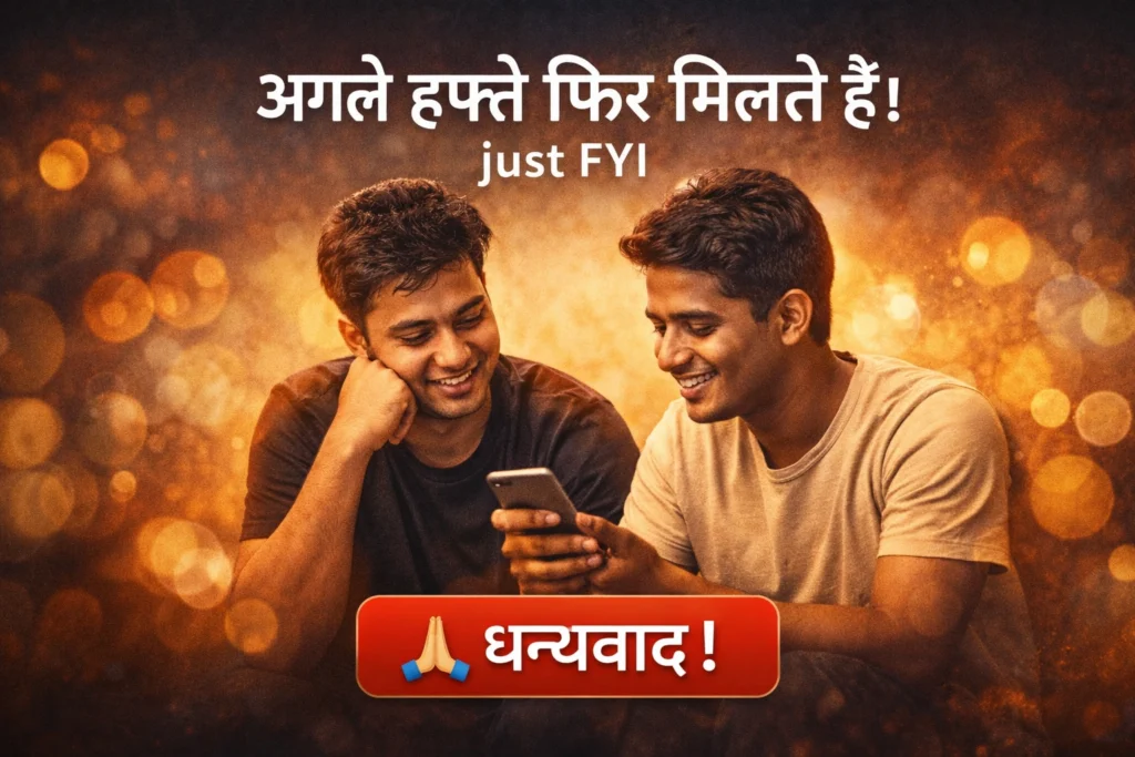 Warm closing visual with message see you next week just FYI InnaMax