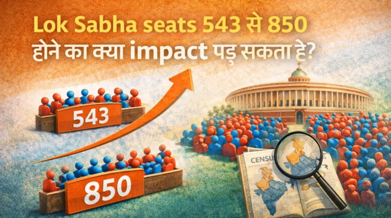 Lok Sabha seat increase from 543 to 850 showing representation and population impact