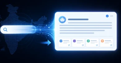 Perplexity AI search to answer transformation India illustration