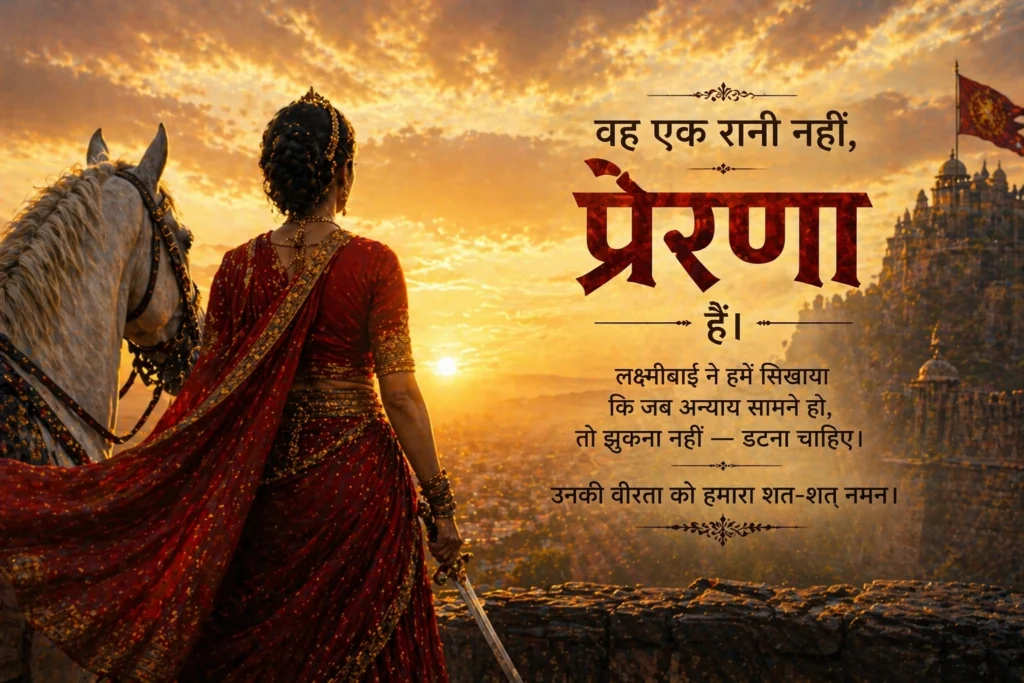 Rani Lakshmibai inspirational quote Hindi