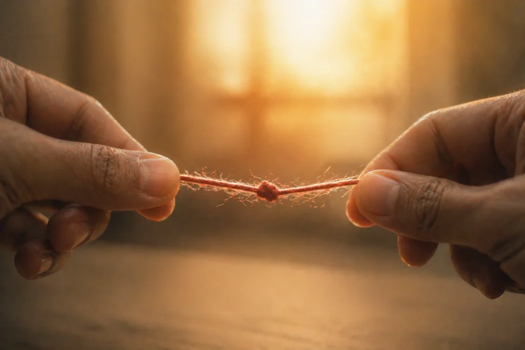 healing relationship tying broken thread again