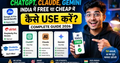 Young Indian user shocked comparing expensive AI subscriptions vs free ChatGPT, Claude and Gemini access