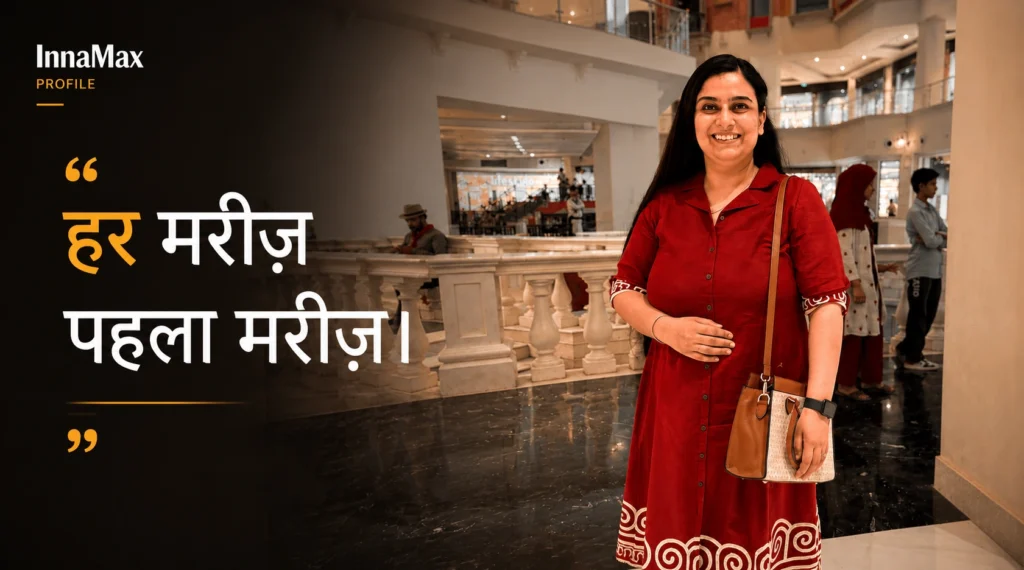 Dr. Ishtpreet Mann smiling during an InnaMax profile feature