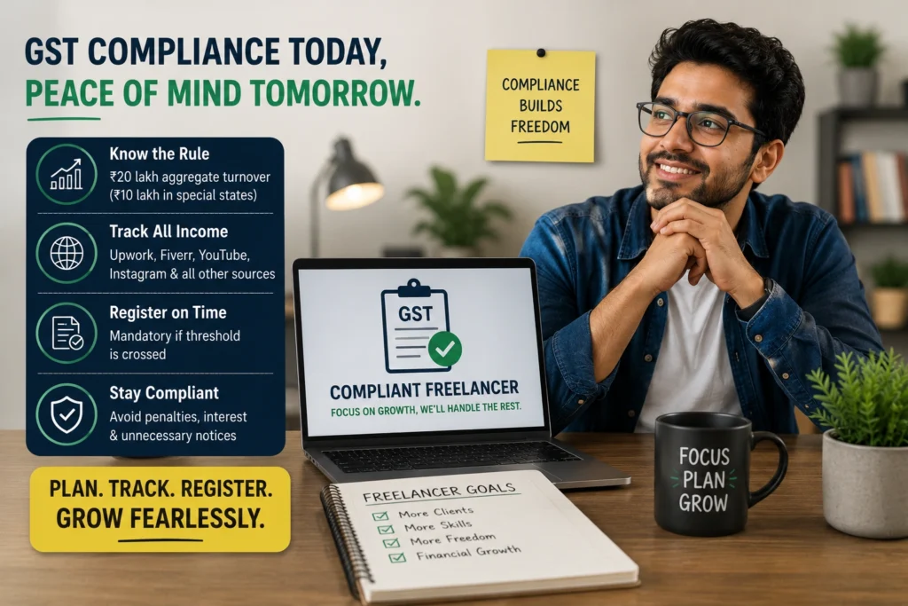 GST compliance and freelancer growth mindset