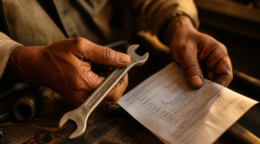 working hands labour dignity tools document India