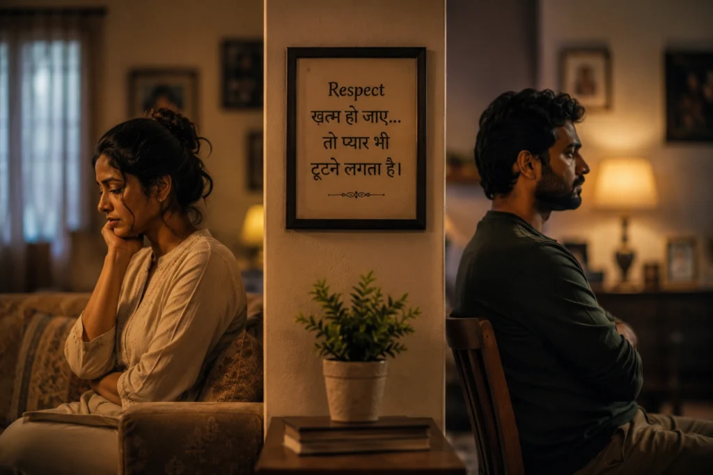 पति-पत्नी emotional दूरी और silence महसूस करते हुए