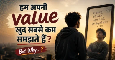 Young Indian man looking at his reflection while questioning self worth
