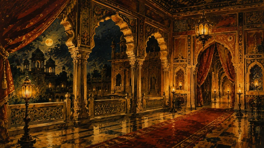 आलम आरा की भावनात्मक दुनिया और शाही गलियारों का कलात्मक चित्रण | Classic cinema artwork