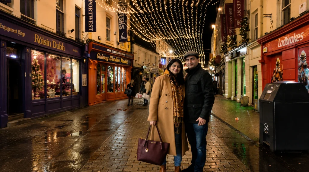 अंजली त्रिपाठी और उनके पति आयरलैंड के Galway शहर में