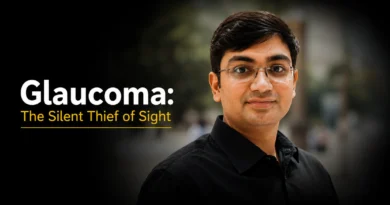 Dr Rishi Sethi highlighting glaucoma awareness and the importance of early detection to prevent vision loss.