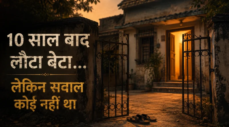 10 साल बाद घर लौटे बेटे की प्रतीक्षा और अधूरी बातचीत को दर्शाता पुराना भारतीय घर