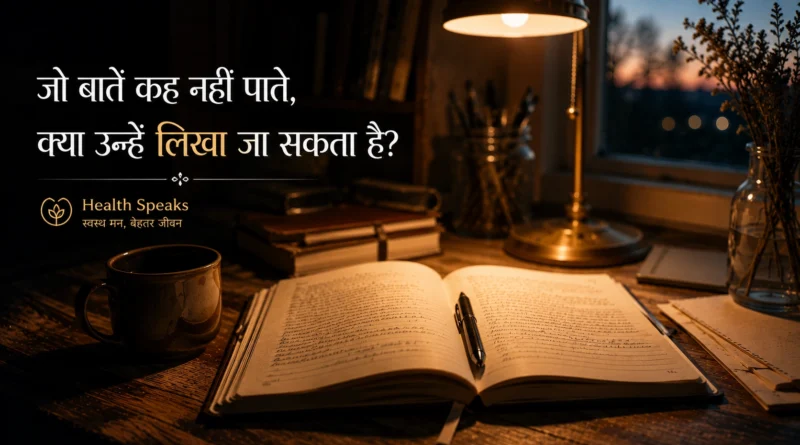 क्या लिखना मानसिक स्वास्थ्य के लिए फायदेमंद हो सकता है? Writing for mental health और journaling पर Health Speaks लेख