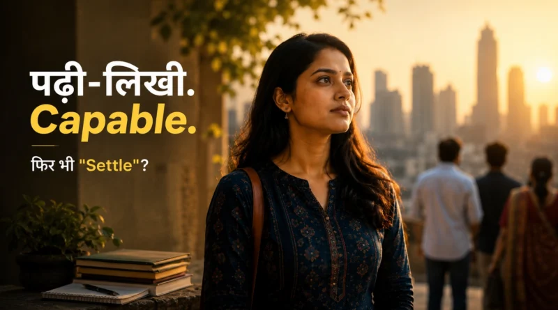 Young Indian woman representing the journey of educated women navigating expectations and identity in modern India.