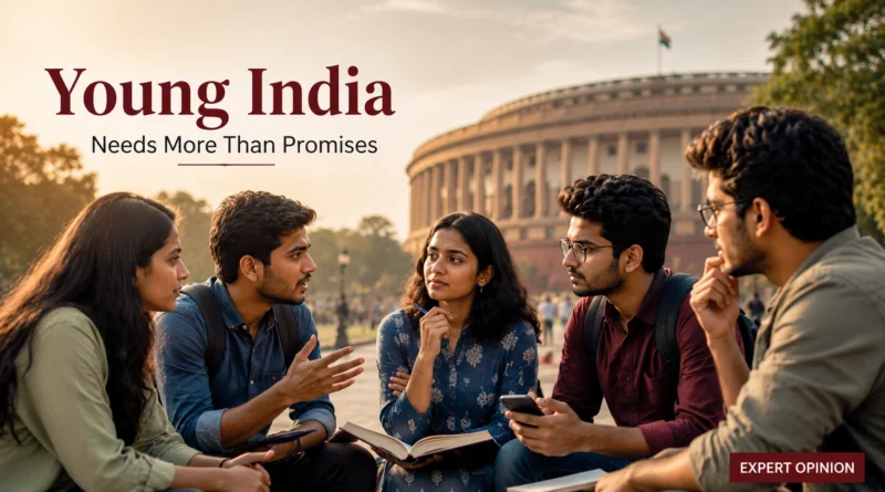 Young Indians discussing civic participation and the future of democracy in India
